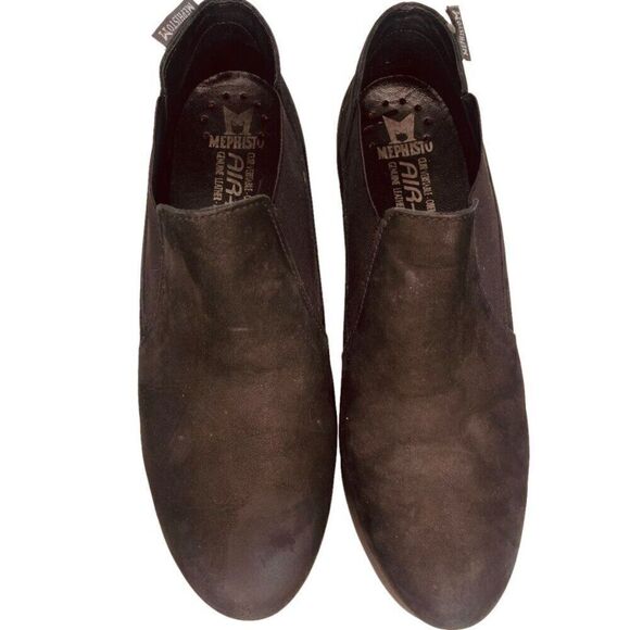 Mephisto | Air-Jet Tosca Chelsea Boot Suede Wedge Slip-On Black 8.5 | VGUC - Picture 9 of 12